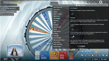 Ice Fishing supporto live Evolution Gaming